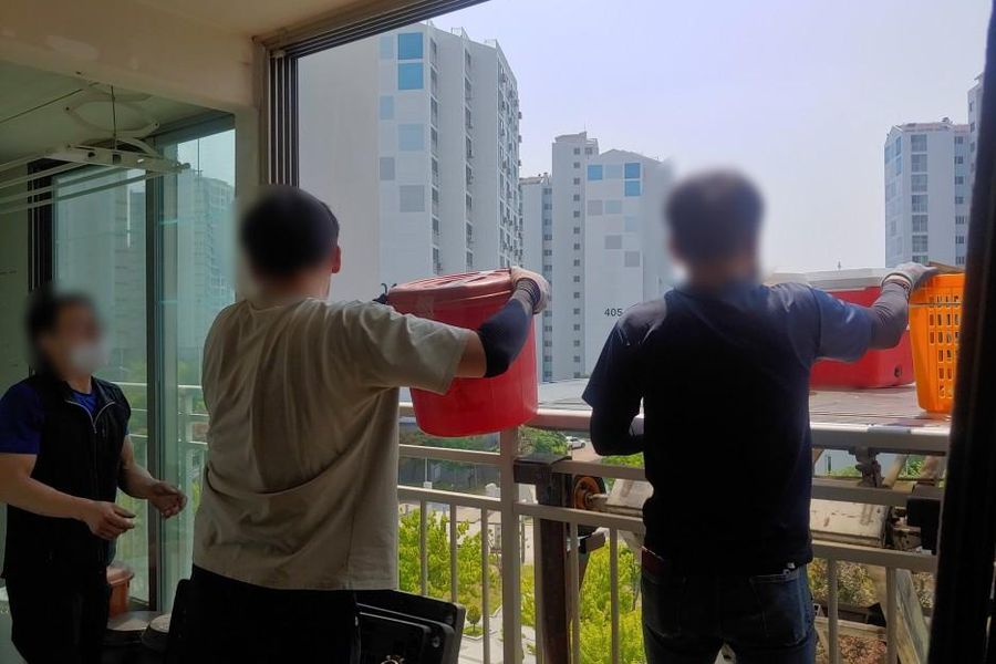 영천 쌍계동 작업 당일 현장